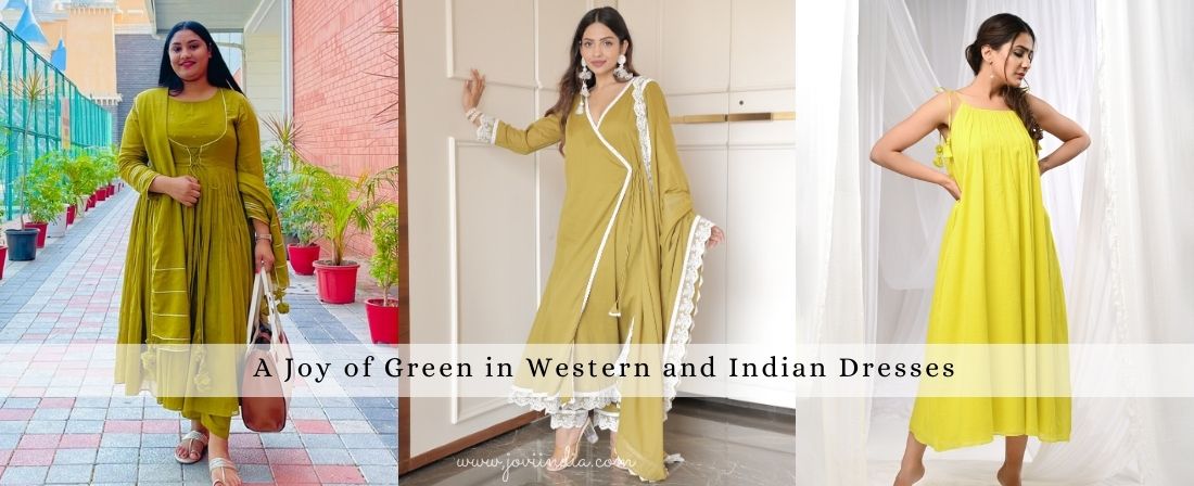 JOVI India - A Joy of Green in Western and Indian Dresses for Women