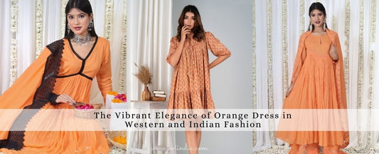 JOVI India - The Vibrant Elegance of Orange Dress in Western and Indian Fashion