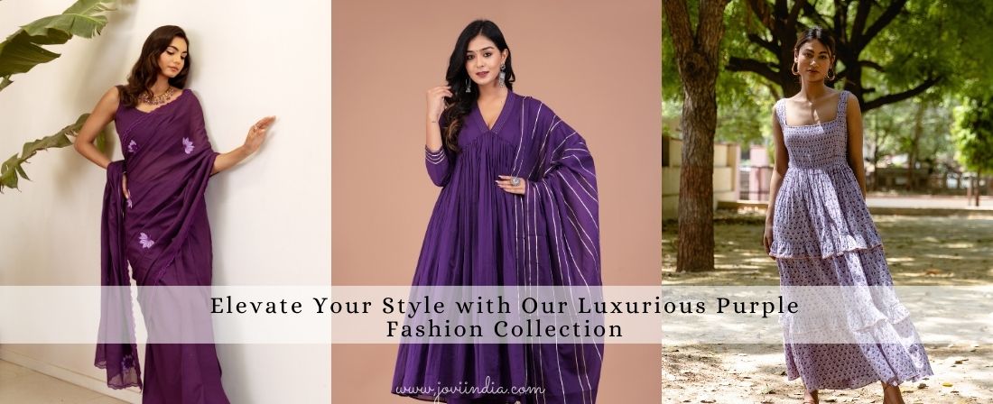 JOVI India - Your Style with Our Luxurious Purple Dress Collection