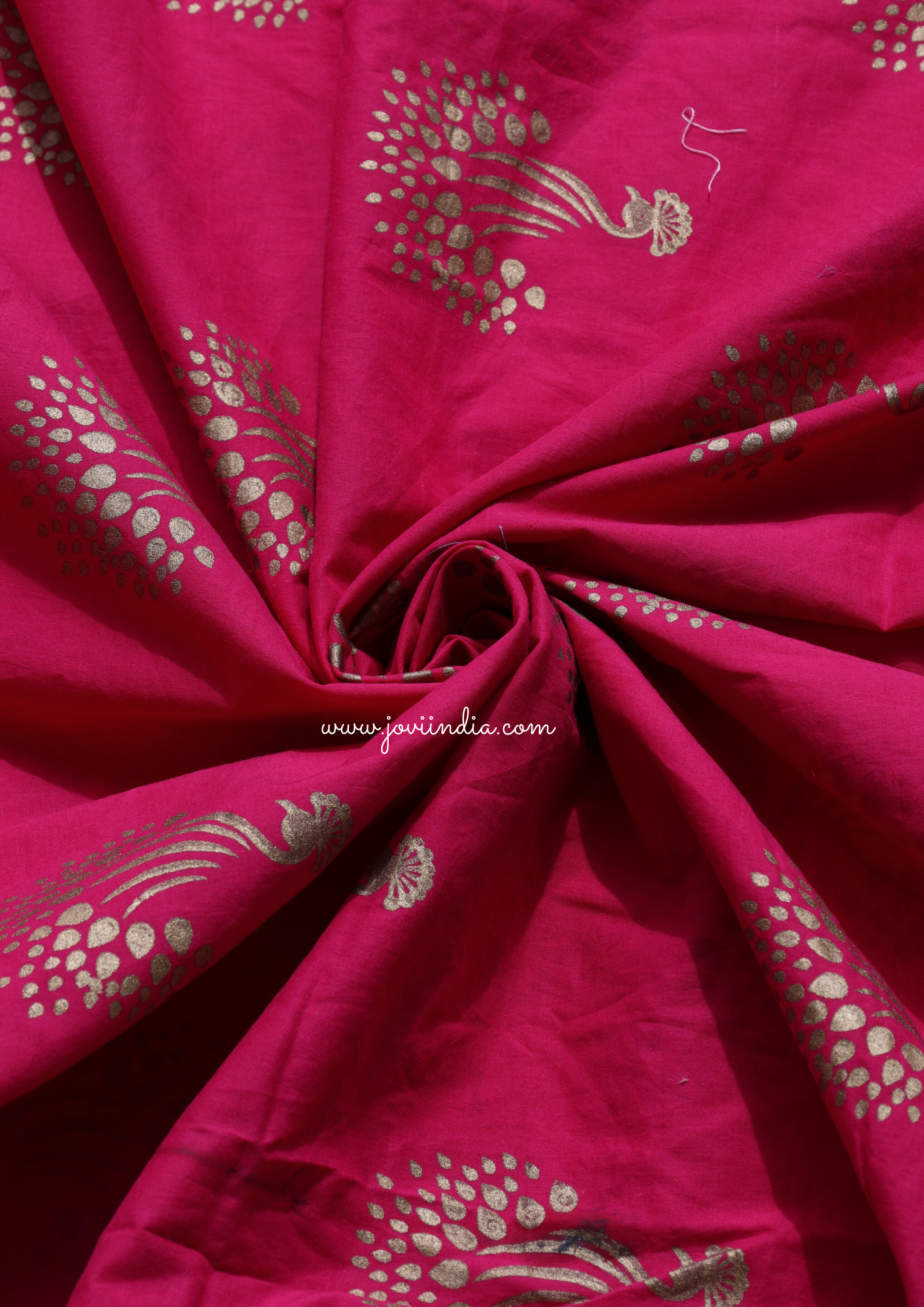 Rani Cotton Gold Block Printed Fabric