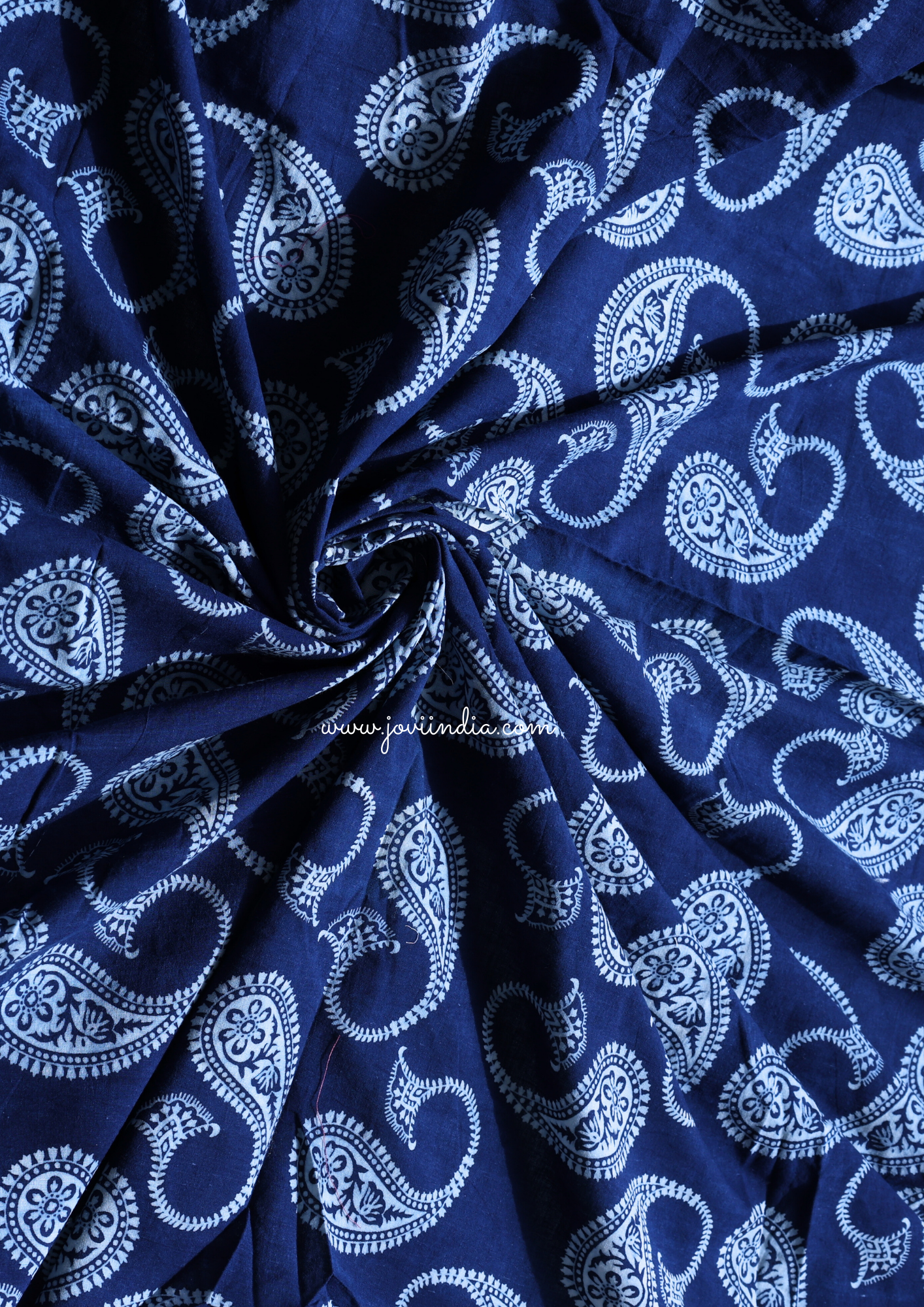 Indigo Blue Hand Block Printed Fabric