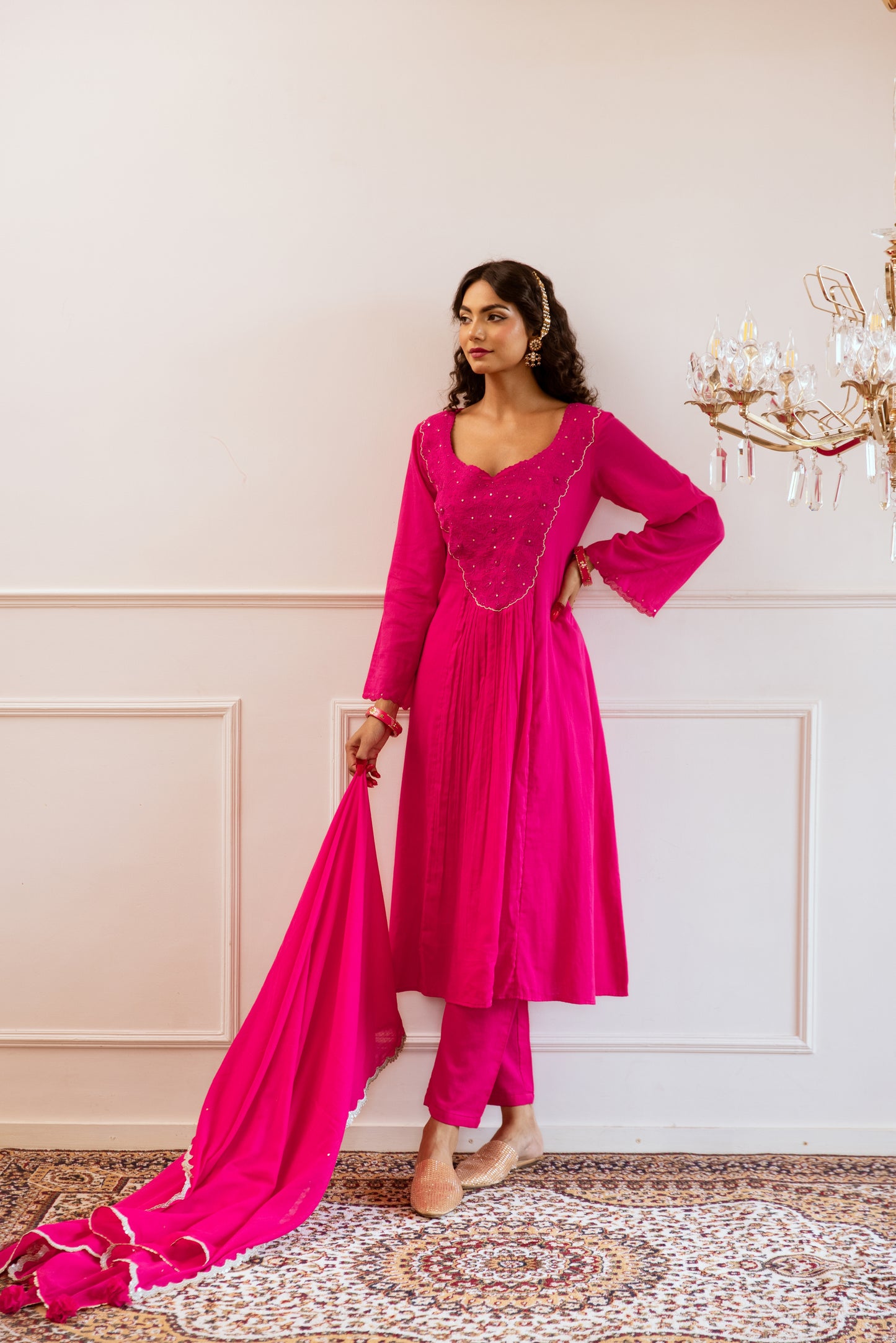 Rani Yoke Anarkali Suit Set