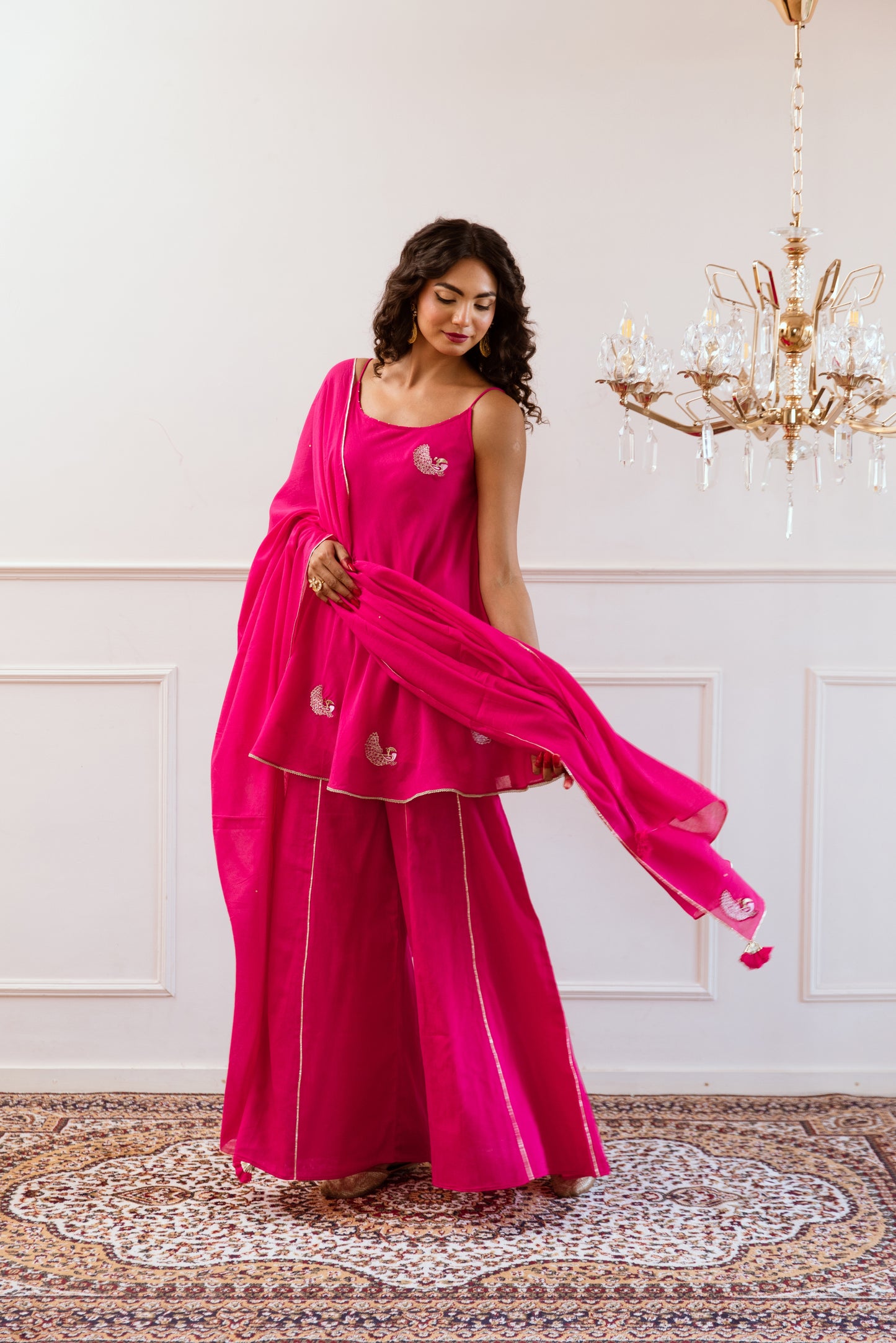 Rani Peplum Kurta with Palazzo Set