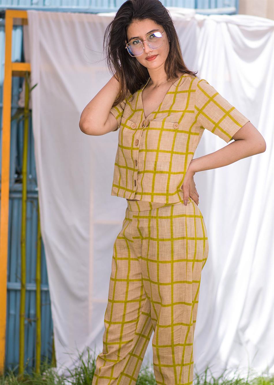 Green Checks Co -Ord Set