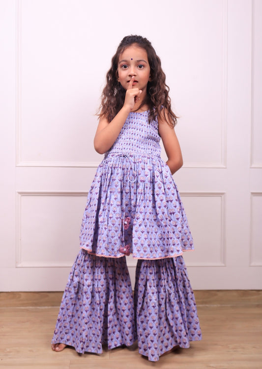 Shop Fabulous Purple Printed Co-Ord Sets for Kids and Baby Girls - JOVI India Kids Wear