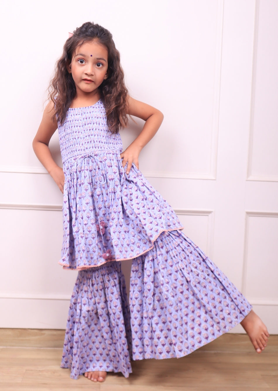 Shop Fabulous Purple Printed Co-Ord Sets for Kids and Baby Girls - JOVI India Kids Wear