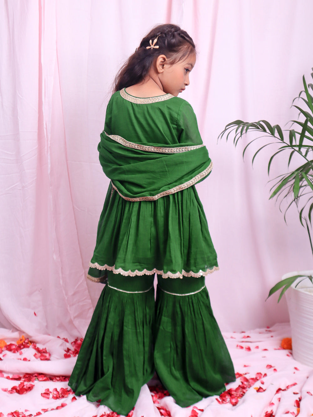 Jiyara Green Angrakha Suit Set