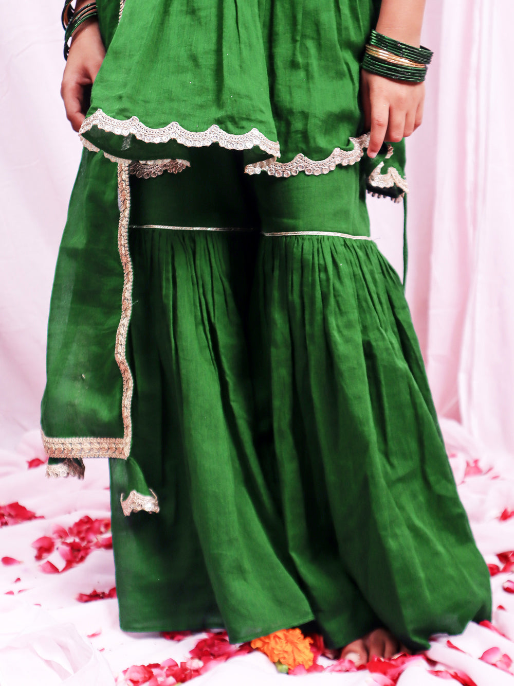 Jiyara Green Angrakha Suit Set