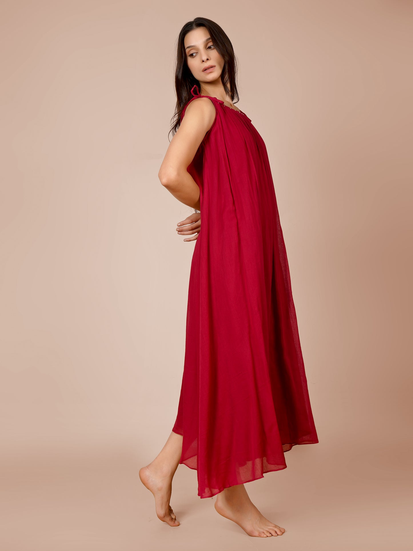 Cherry Red Halter Dress