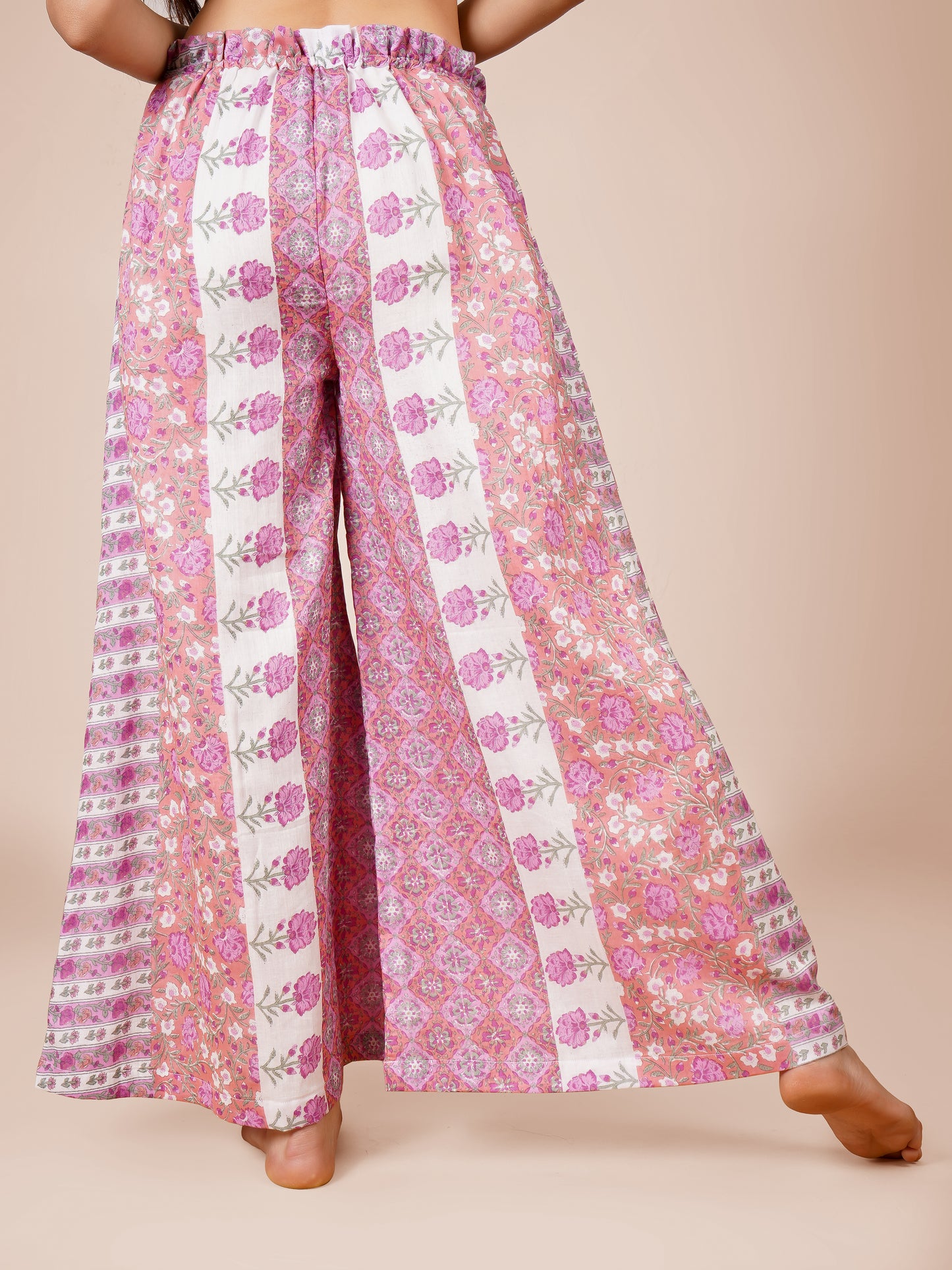 Printed Drawstring Palazzo Pants