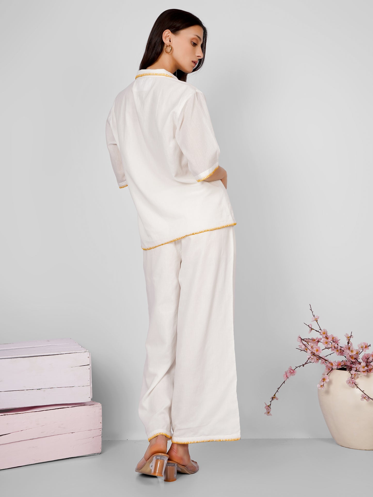 Sun And Moon Embroidered Co-Ord Set