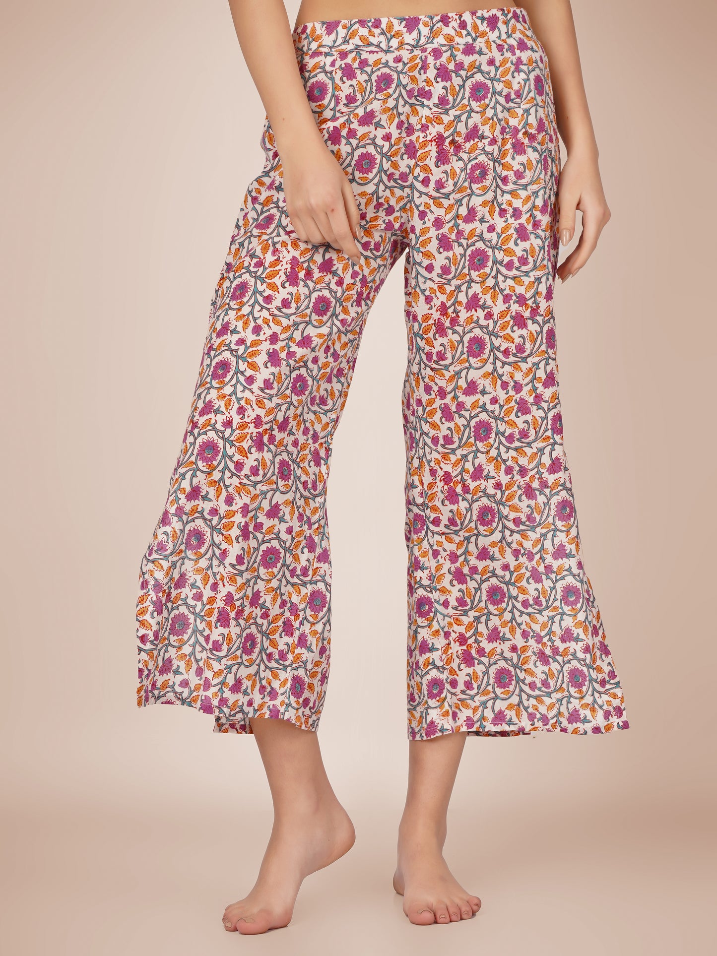 Violet Printed Pintucks Co-ord Set