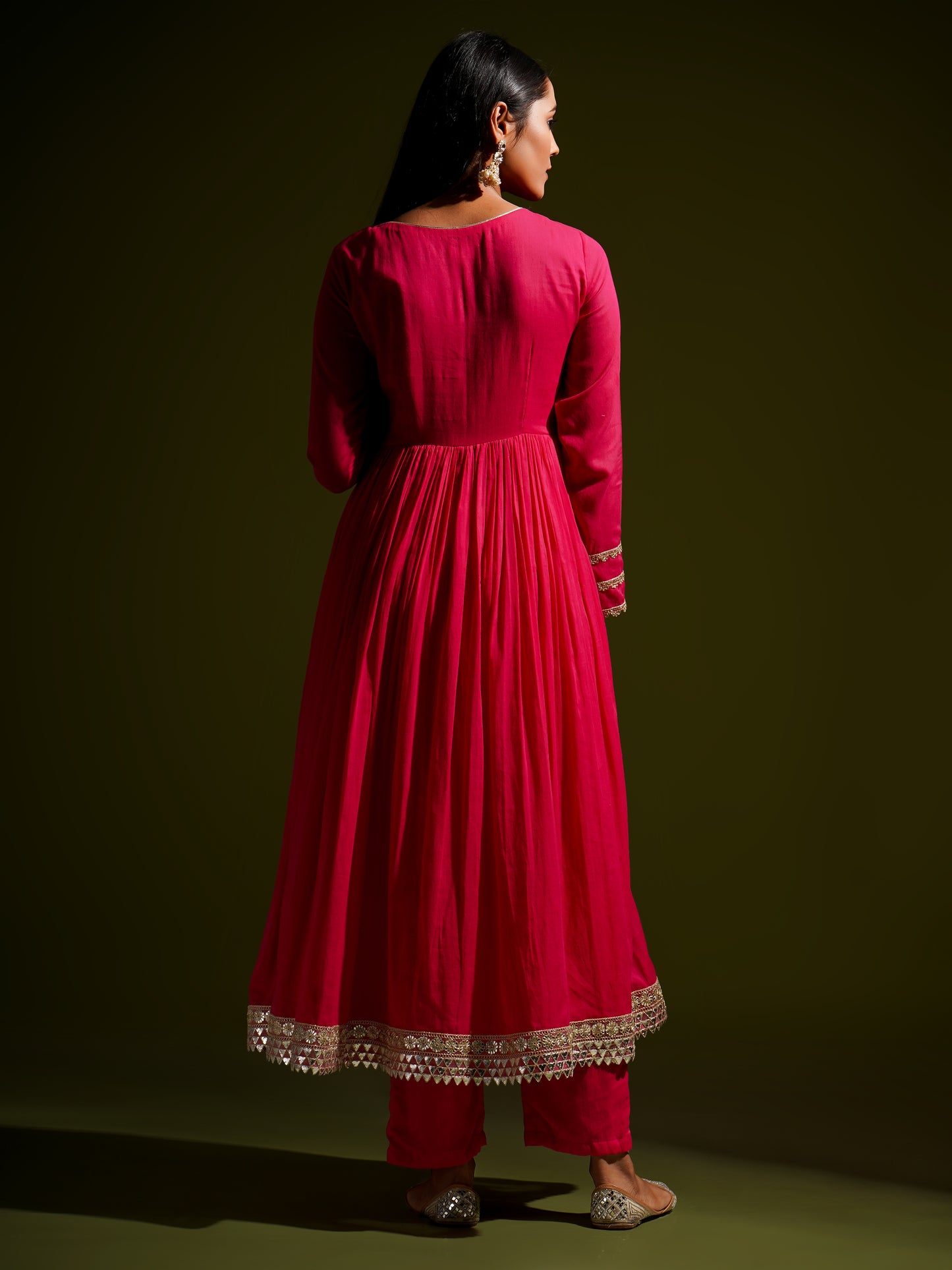 Rani Embroidered Anarkali