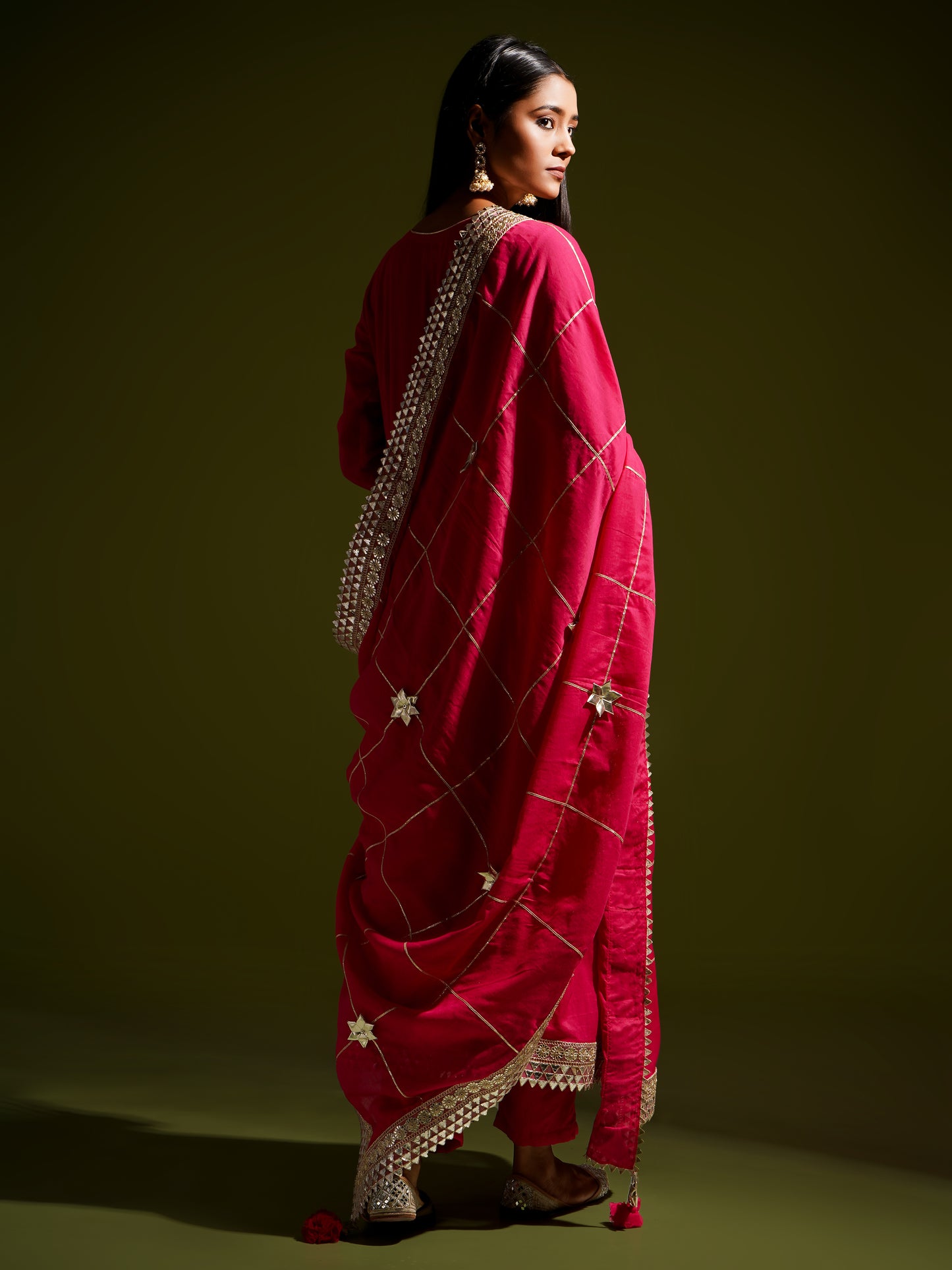 Rani Embroidered Anarkali