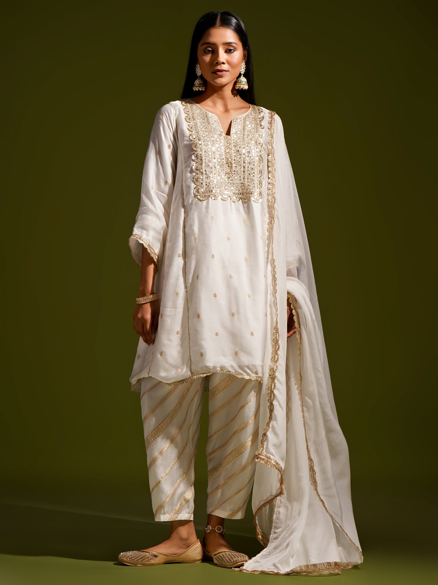 Banarsi Short Kurta With Shalwar