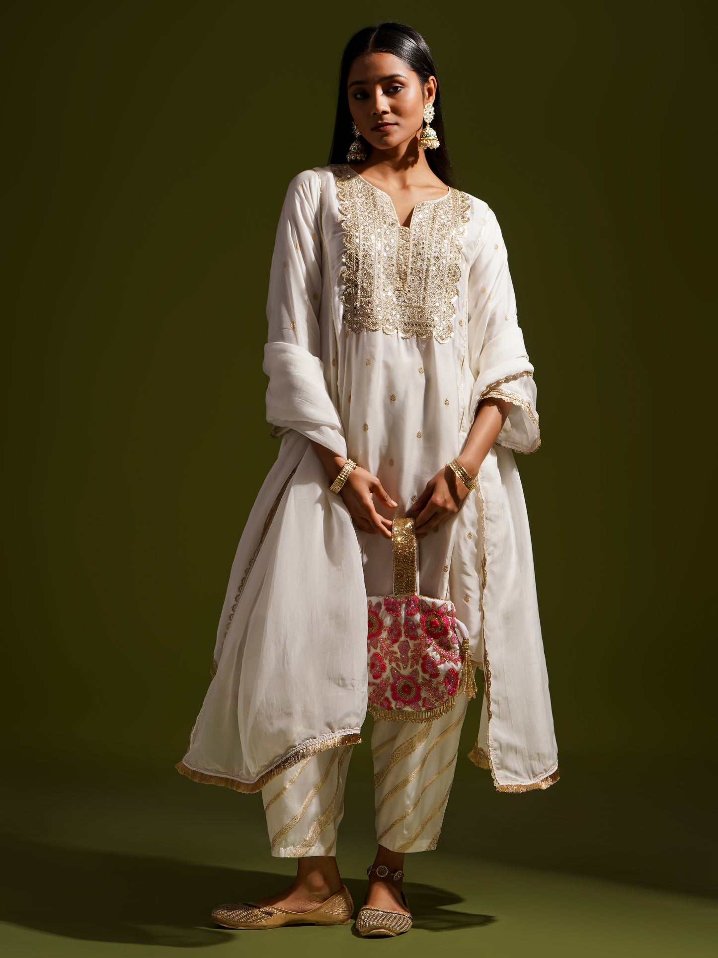 Banarsi Short Kurta With Shalwar