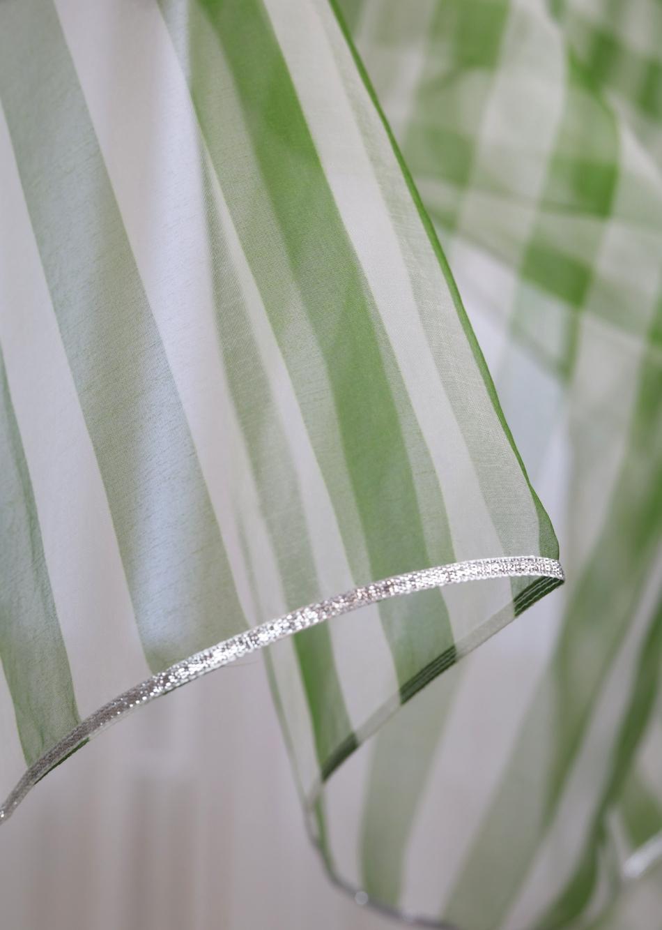 Green Stripes Organza Dupatta