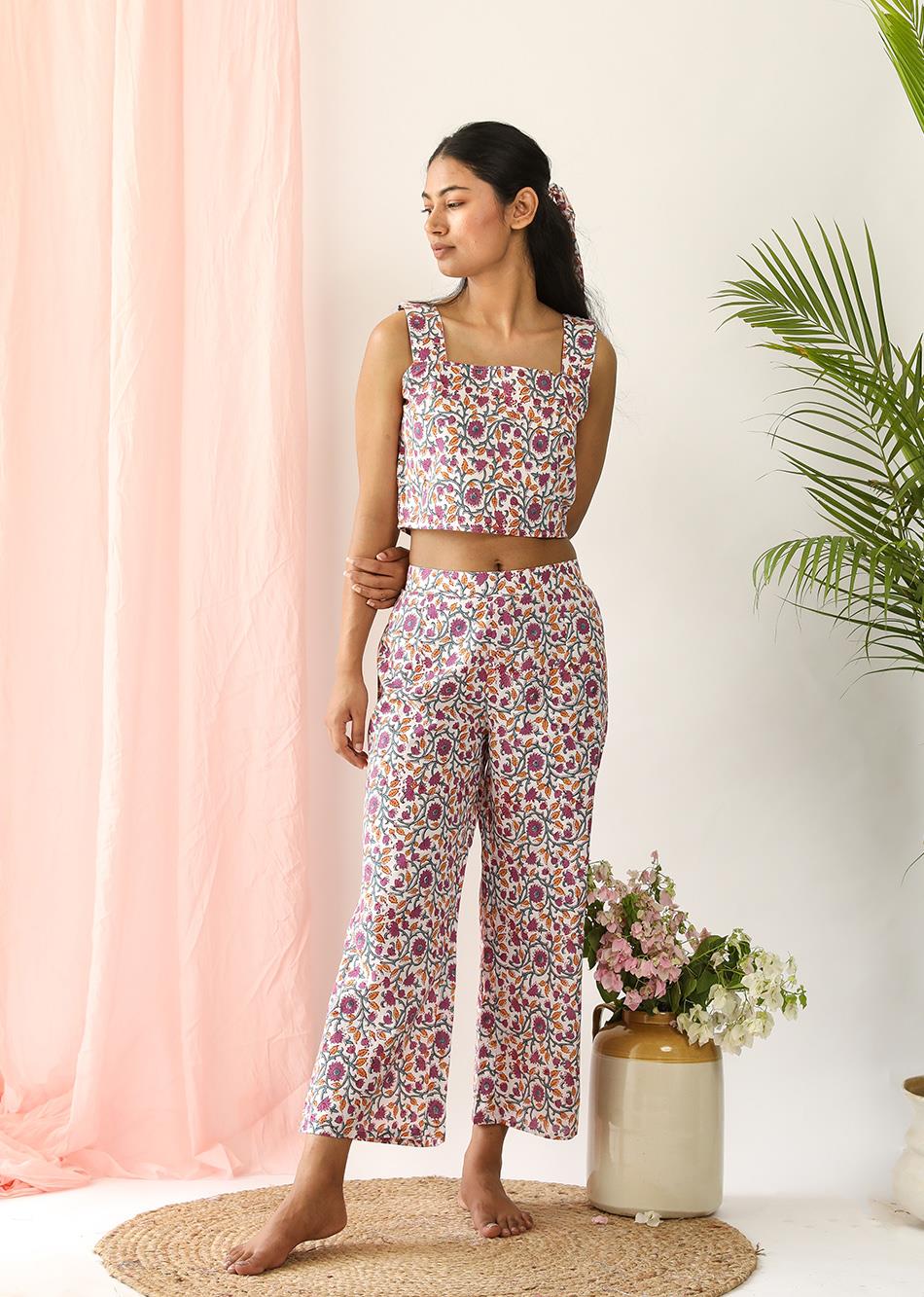 White Floral Co- Ord Set