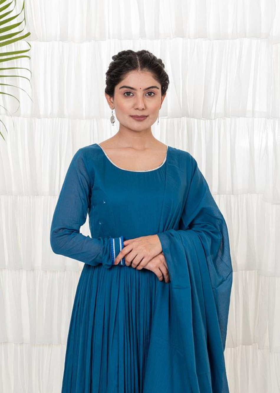 Teal Blue Anarkali Suit Set