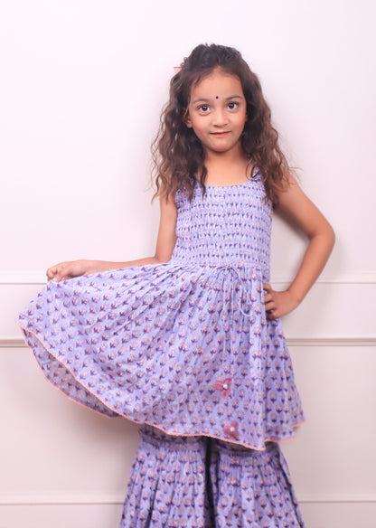 Shop Fabulous Purple Printed Co-Ord Sets for Kids and Baby Girls - JOVI India Kids Wear