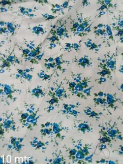 White Breezy Flowers Fabric