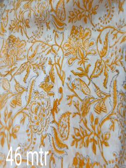 Yellow Flower Print Fabric